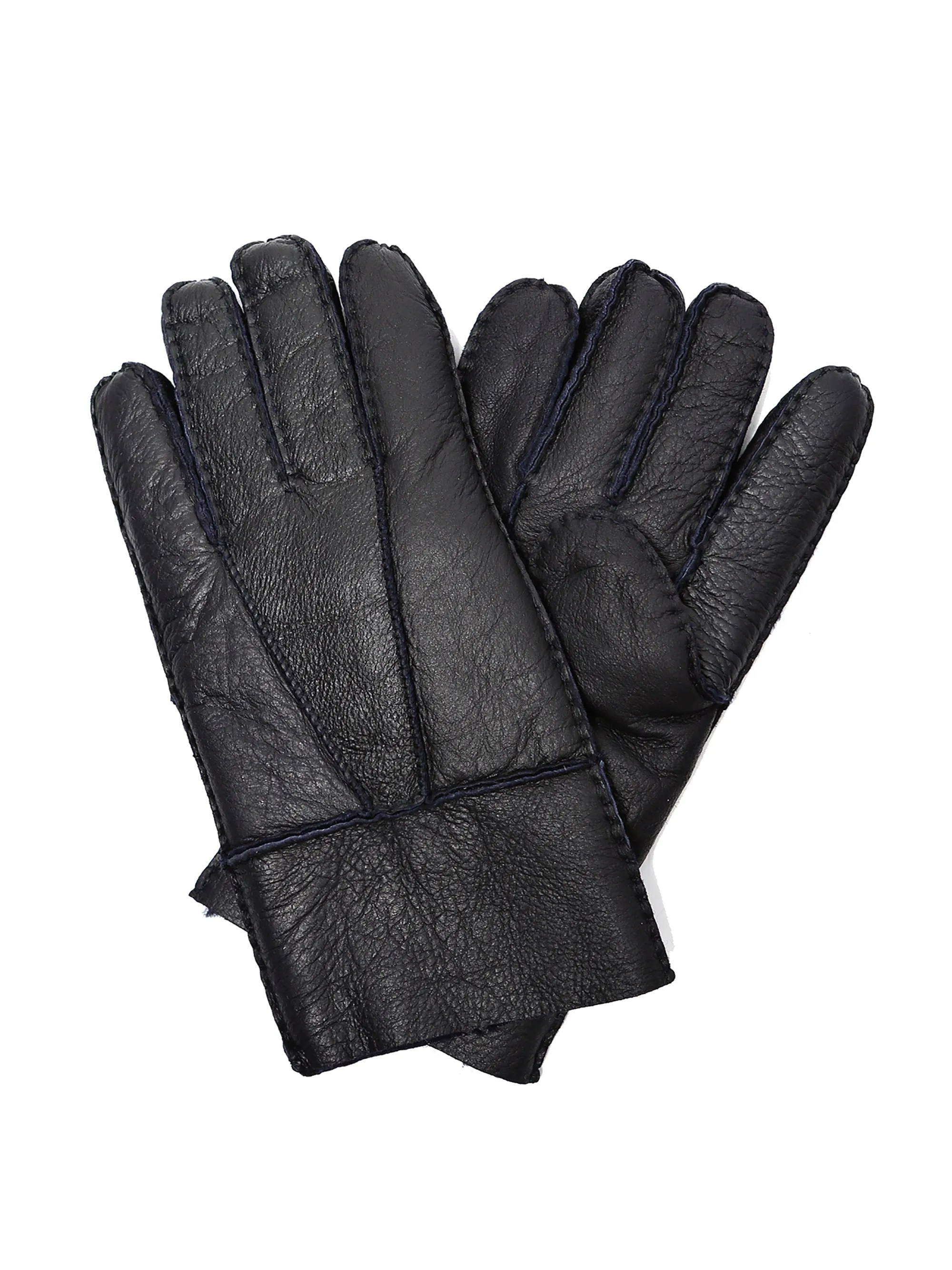 YISEVEN Men's Winter Sheepskin  Shearling Leather Gloves(Mittens)